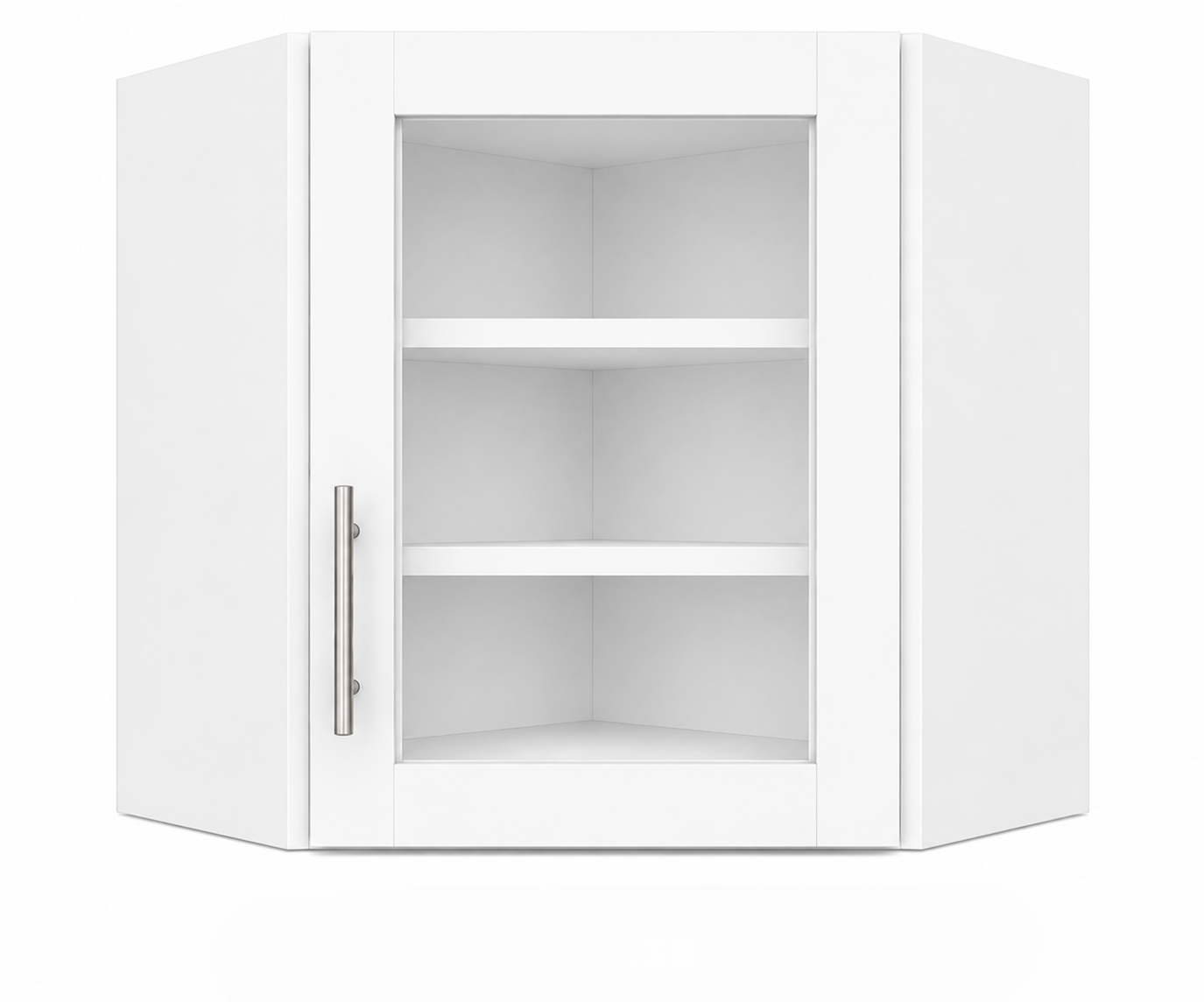 DCW2430GD Wall Diagonal Glass Door Corner Cabinet | 24"W x 30"H x 12"D | Launch Collection