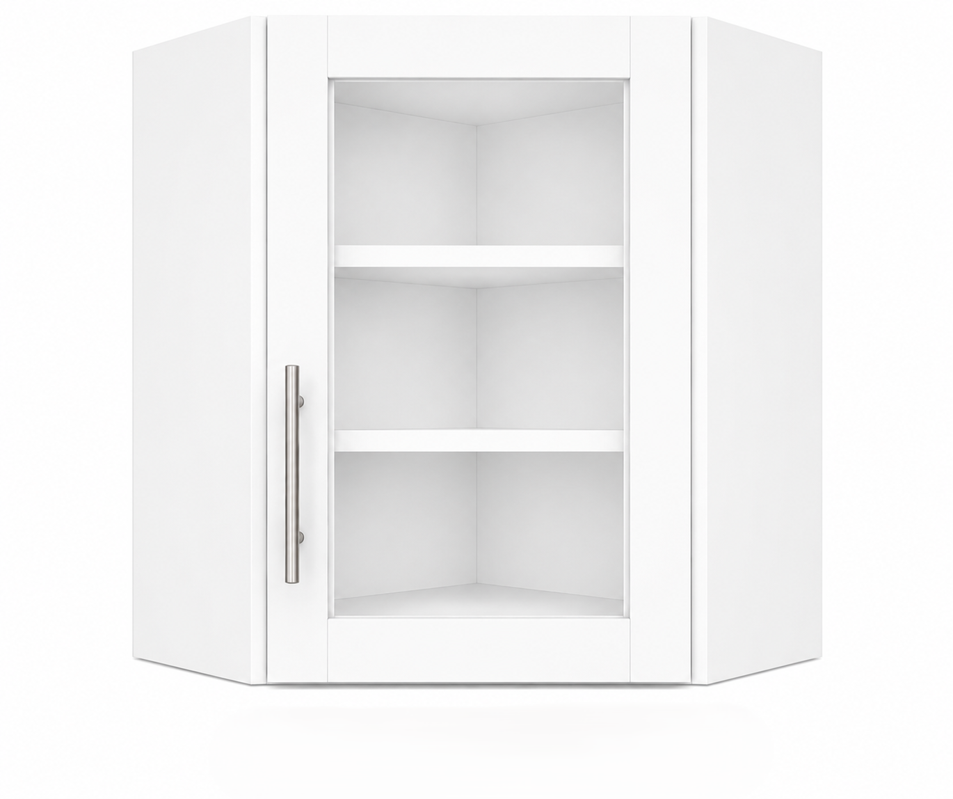 DCW2436GD Wall Diagonal Glass Door Corner Cabinet | 24"W x 36"H x 12"D | Launch Collection