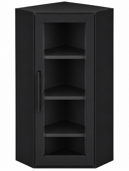 DCW2442GD Diagonal Glass Door Corner Wall Cabinet | 24" Wide x 42" High | Launch Cabinet Collection
