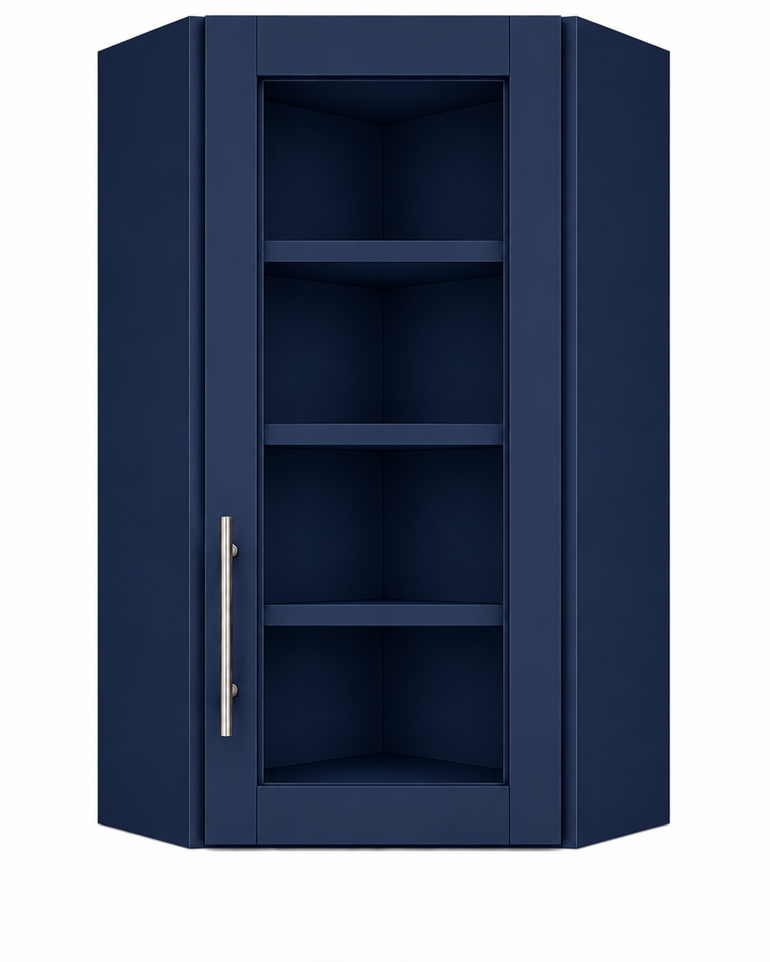 DCW2442GD Diagonal Glass Door Corner Wall Cabinet | 24" Wide x 42" High | Launch Cabinet Collection