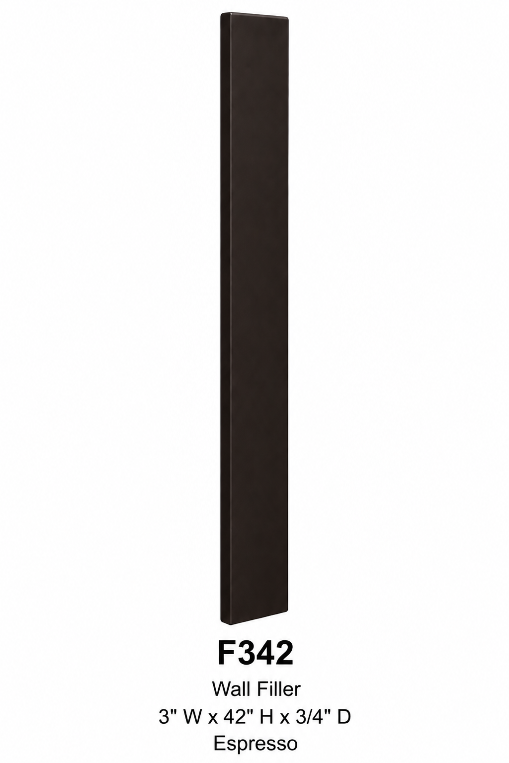 F342 Cabinet Filler | 3"W x 42"H x 3/4"D | Launch Collection