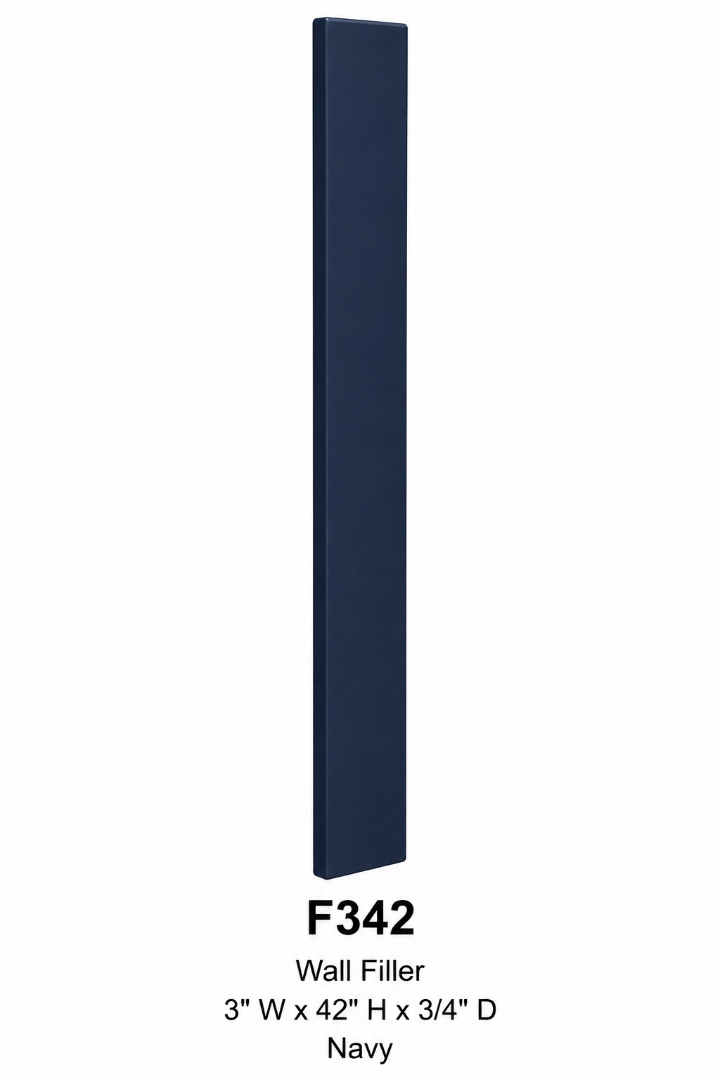 F342 Cabinet Filler | 3"W x 42"H x 3/4"D | Launch Collection