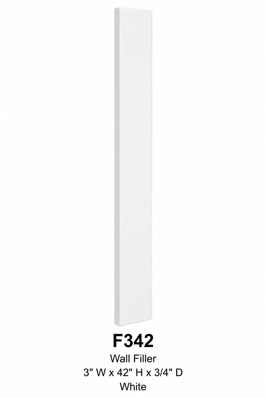 F342 Cabinet Filler | 3"W x 42"H x 3/4"D | Launch Collection