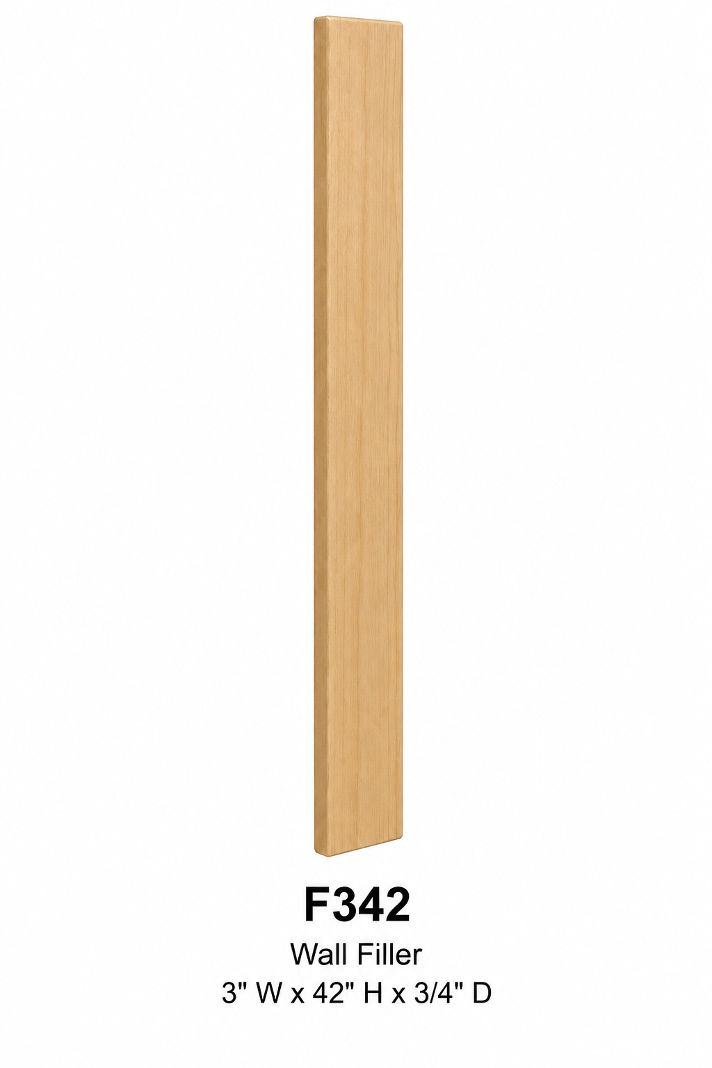 F342 Cabinet Filler | 3"W x 42"H x 3/4"D | Launch Collection