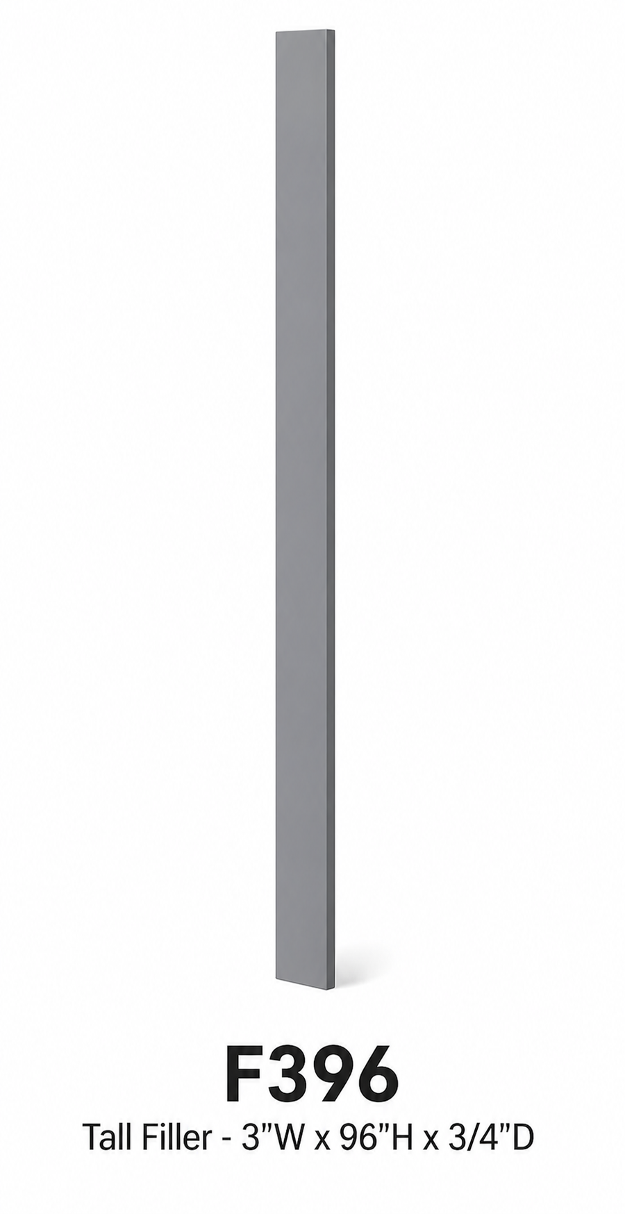 F396 Cabinet Filler | 3" Wide x 96" High x 3/4" Thick | Launch Cabinet Collection
