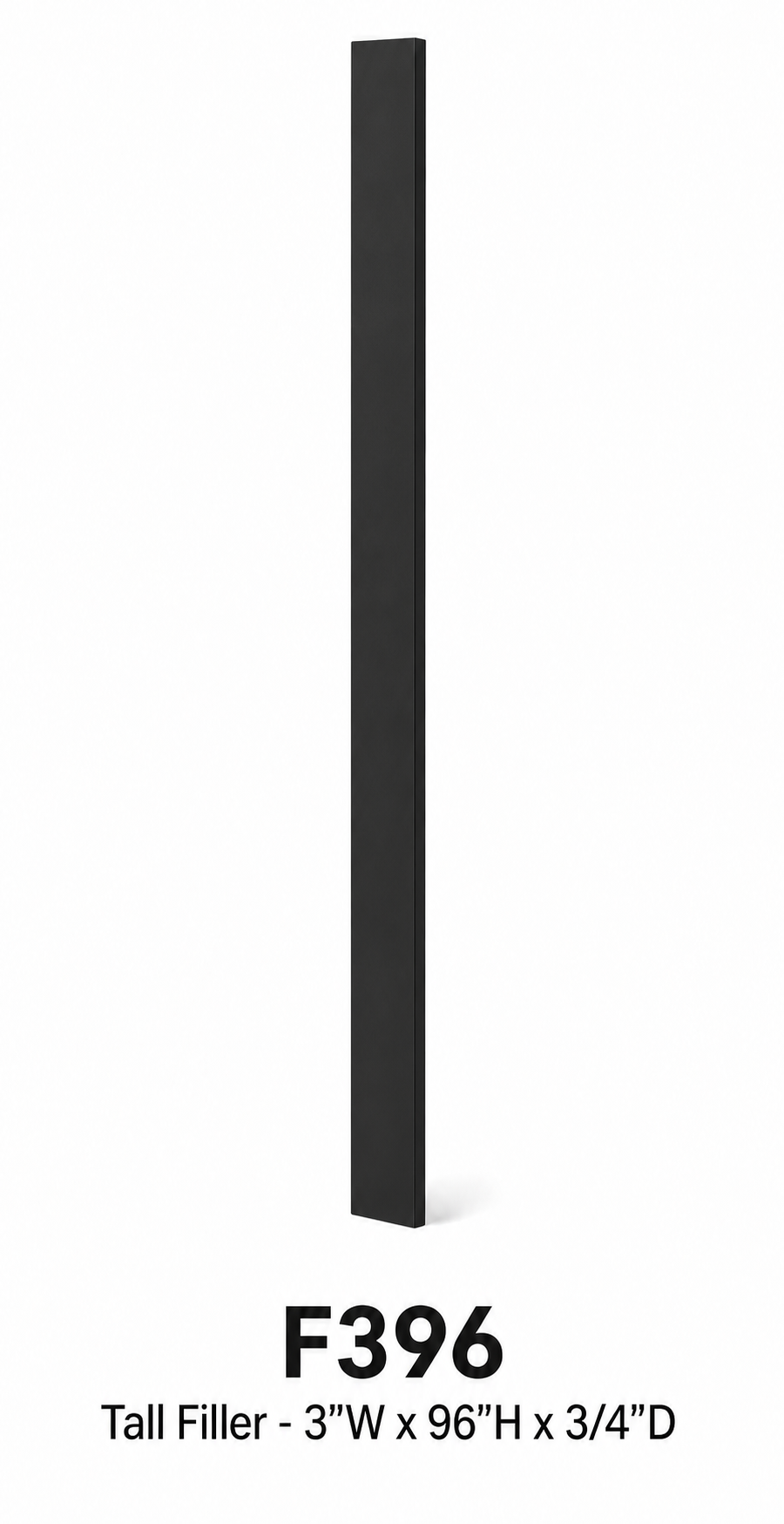 F396 Cabinet Filler | 3" Wide x 96" High x 3/4" Thick | Launch Cabinet Collection
