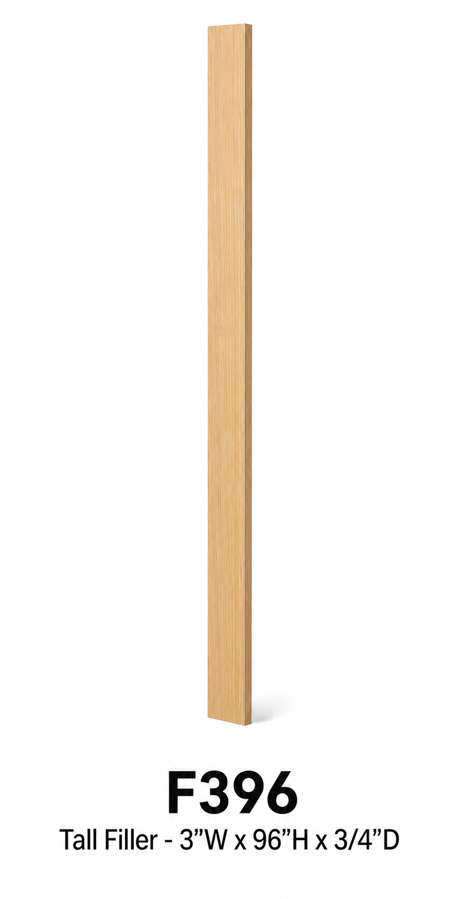 F396 Cabinet Filler | 3" Wide x 96" High x 3/4" Thick | Launch Cabinet Collection