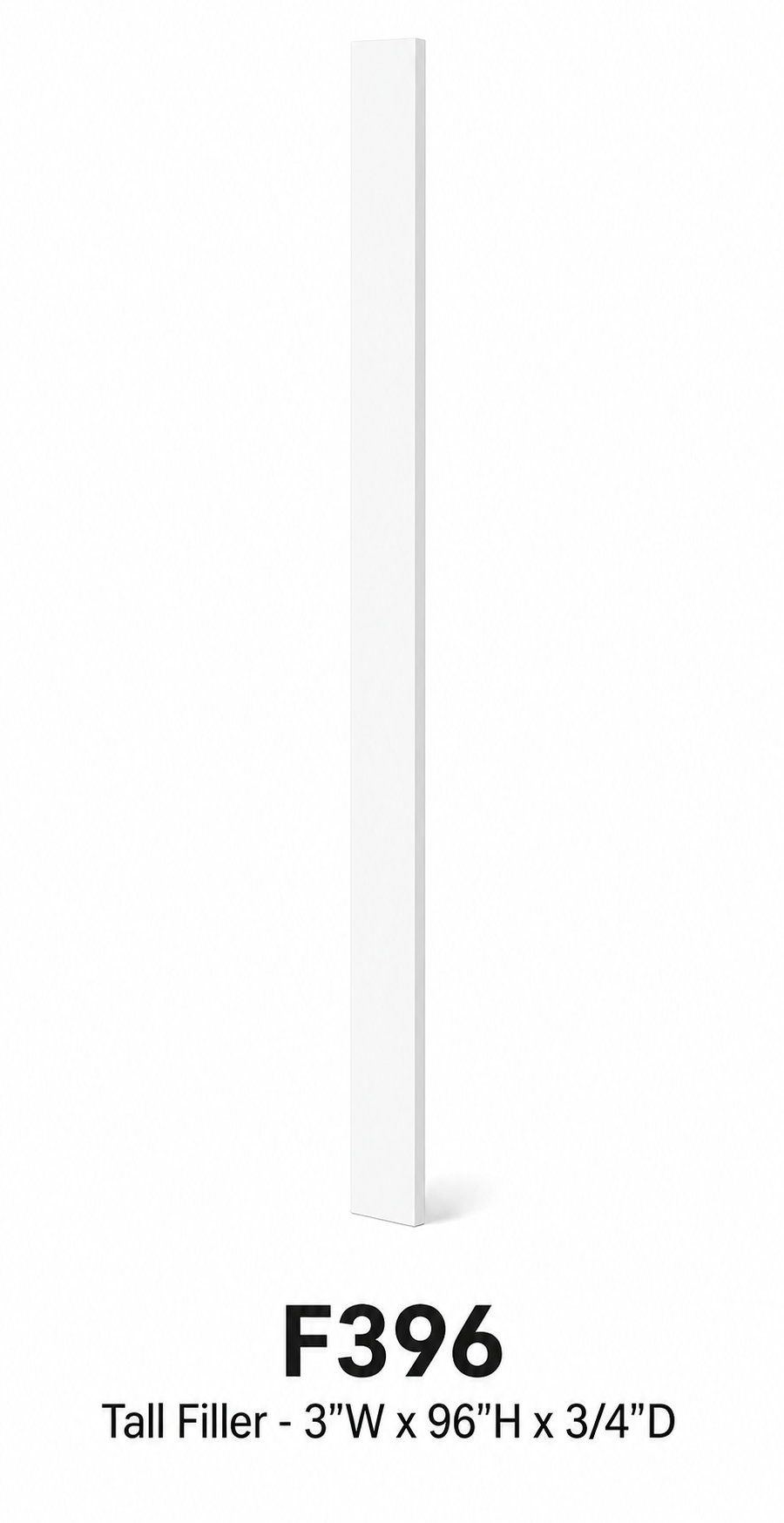 F396 Cabinet Filler | 3" Wide x 96" High x 3/4" Thick | Launch Cabinet Collection