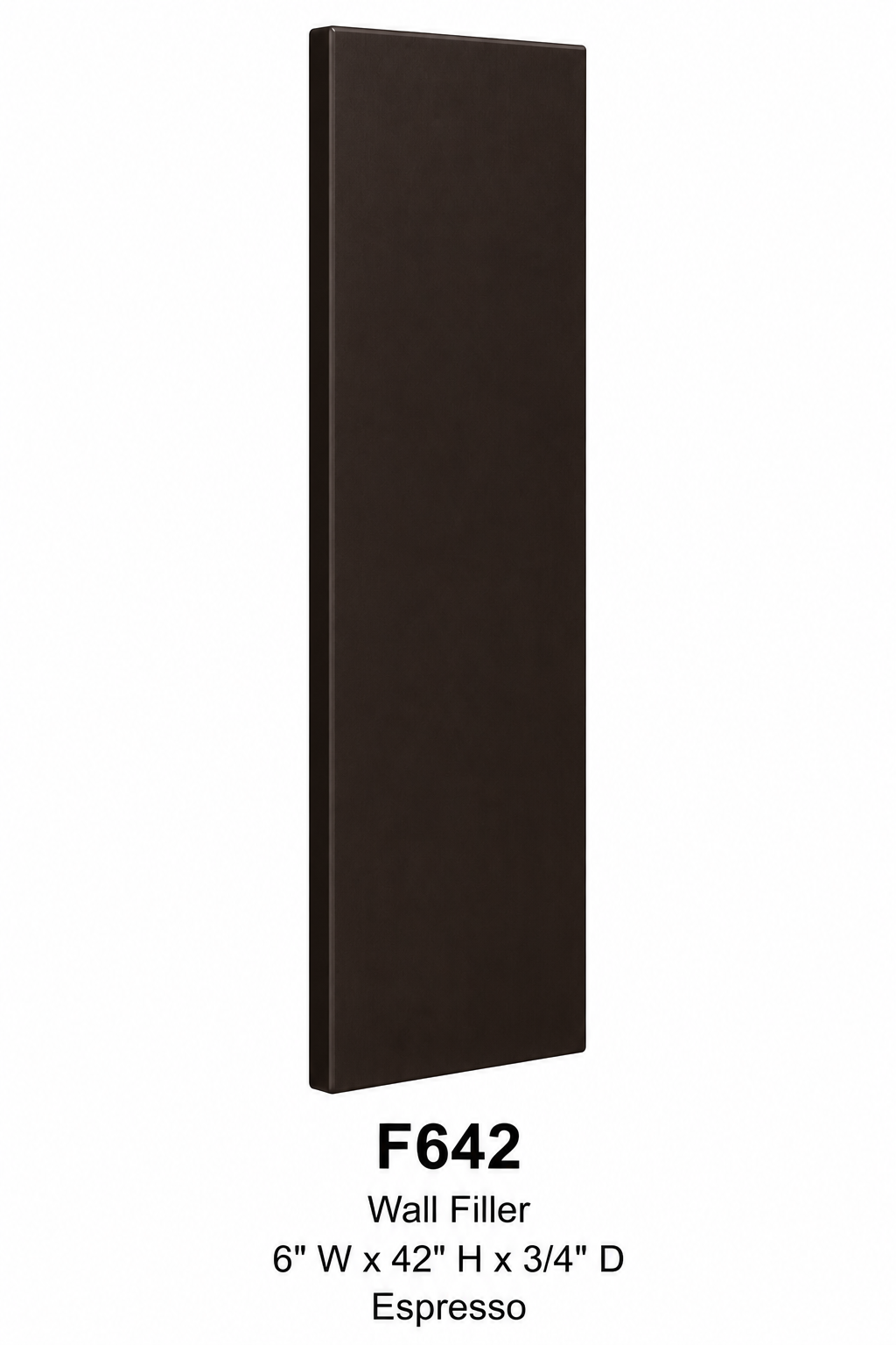 F642 Cabinet Filler | 6" Wide x 42" High x 3/4" Thick | Launch Cabinet Collection