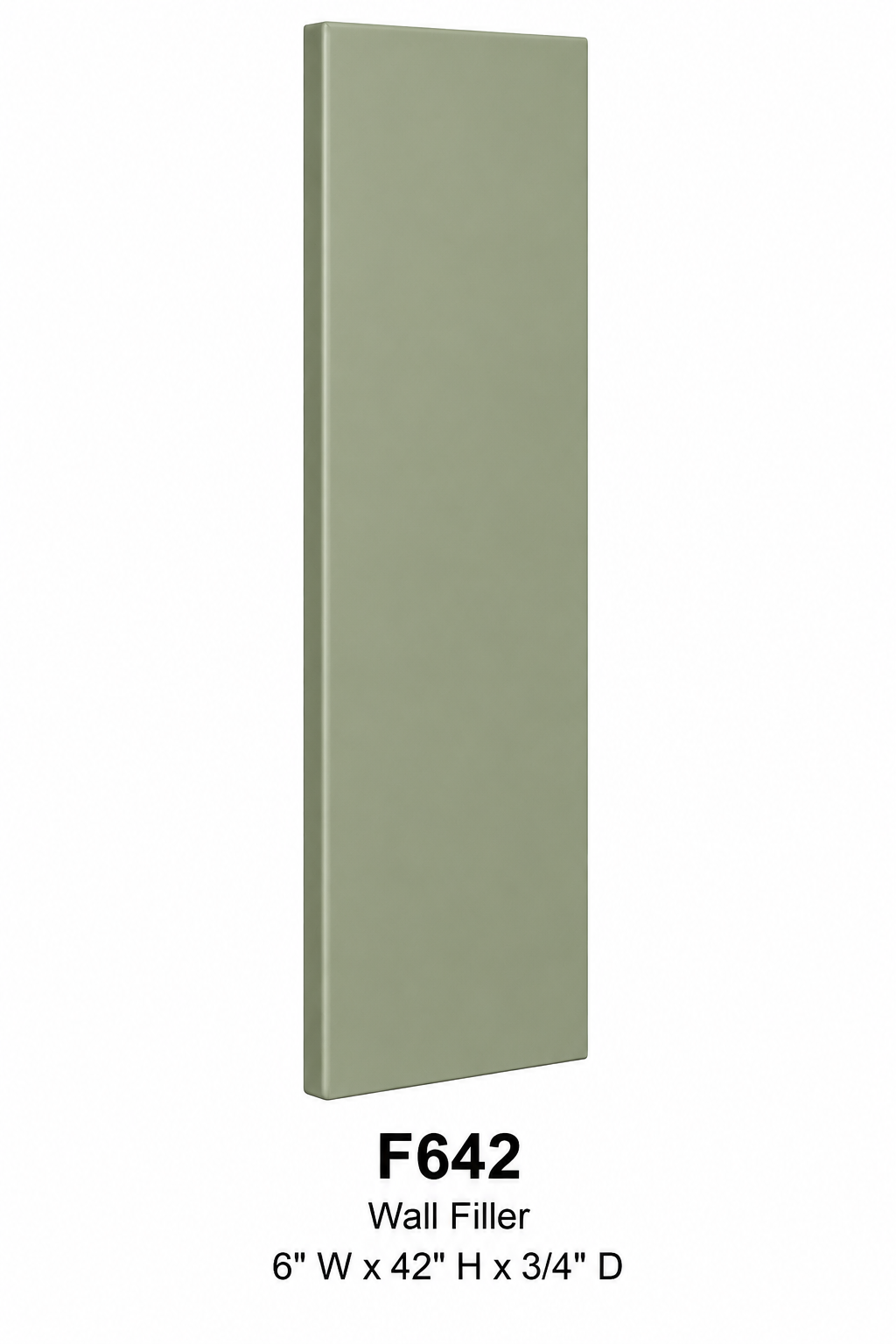 F642 Cabinet Filler | 6" Wide x 42" High x 3/4" Thick | Launch Cabinet Collection