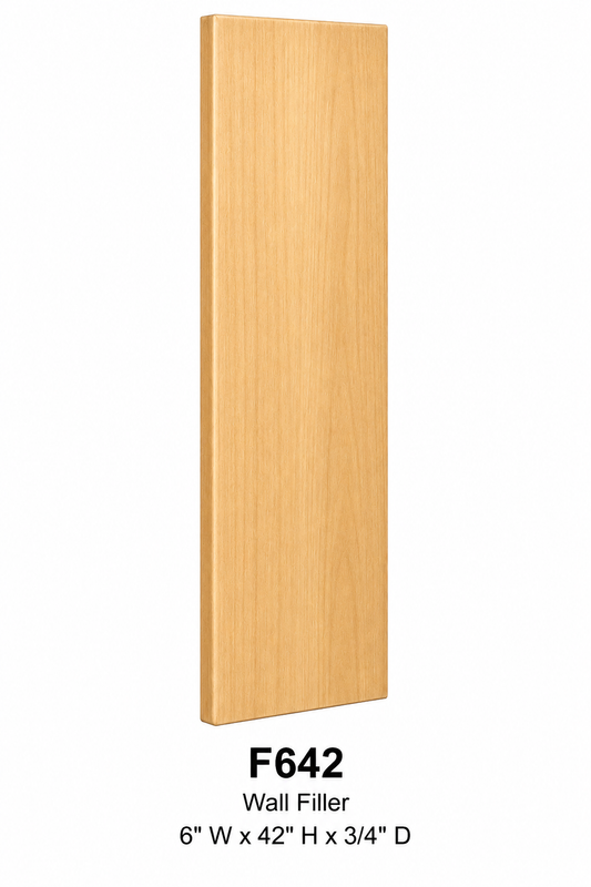 F642 Cabinet Filler | 6" Wide x 42" High x 3/4" Thick | Launch Cabinet Collection