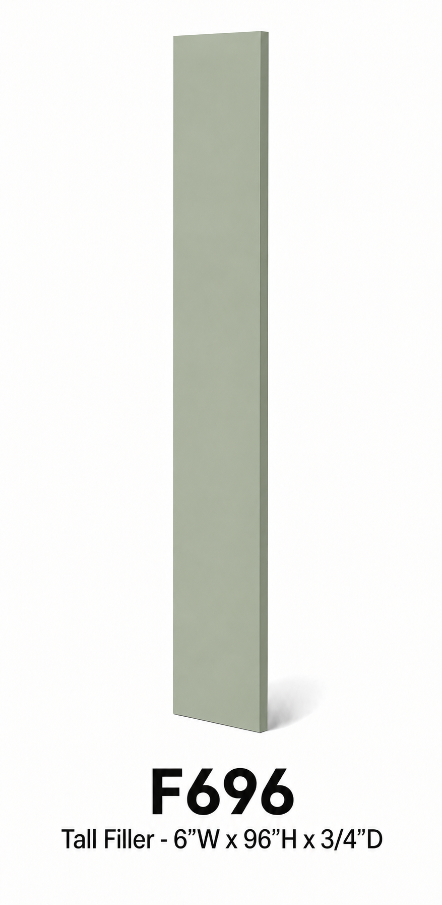 F696 Cabinet Filler | 6" Wide x 96" High x 3/4" Thick | Launch Cabinet Collection