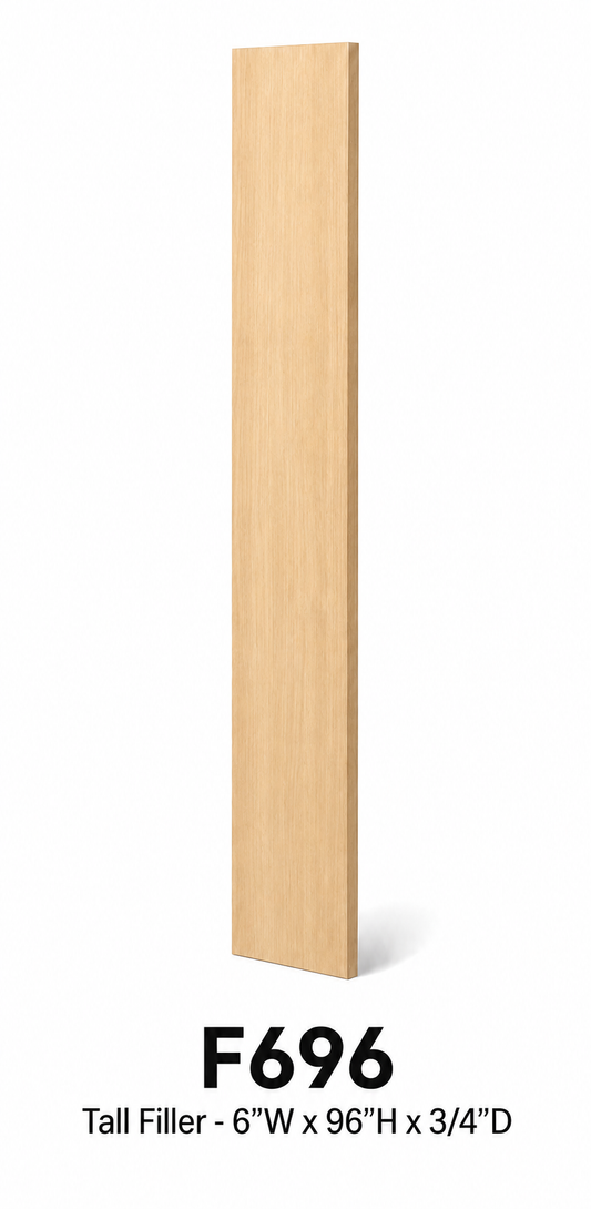 F696 Cabinet Filler | 6" Wide x 96" High x 3/4" Thick | Launch Cabinet Collection