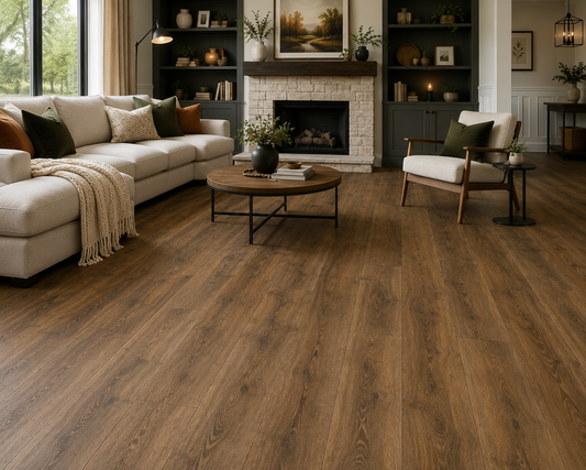 Happy Feet Extreme Cork Plus Luxury Vinyl Plank Flooring - Indian Summer (HF667) | 7.13" x 48" | Spotlight Savings