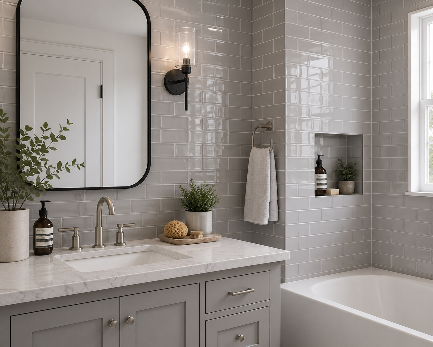 MSI Gray Glossy Ceramic Subway Tile | 3" x 6" | Spotlight Savings