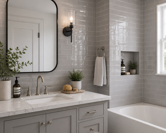 MSI Gray Glossy Ceramic Subway Tile | 3" x 6" | Spotlight Savings
