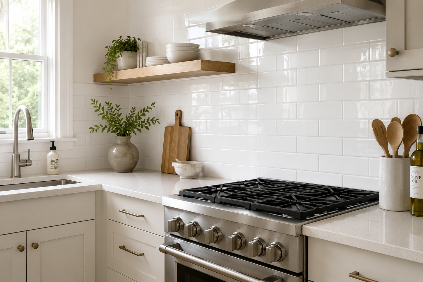 MSI White Glossy 4" x 16" Ceramic Subway Tile (Style NWHIGLO4X16) | Spotlight Savings
