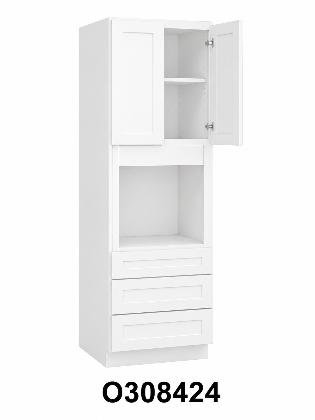 O308424 Launch Collection Shaker Oven Cabinet | 30"W x 84"H x 24"D