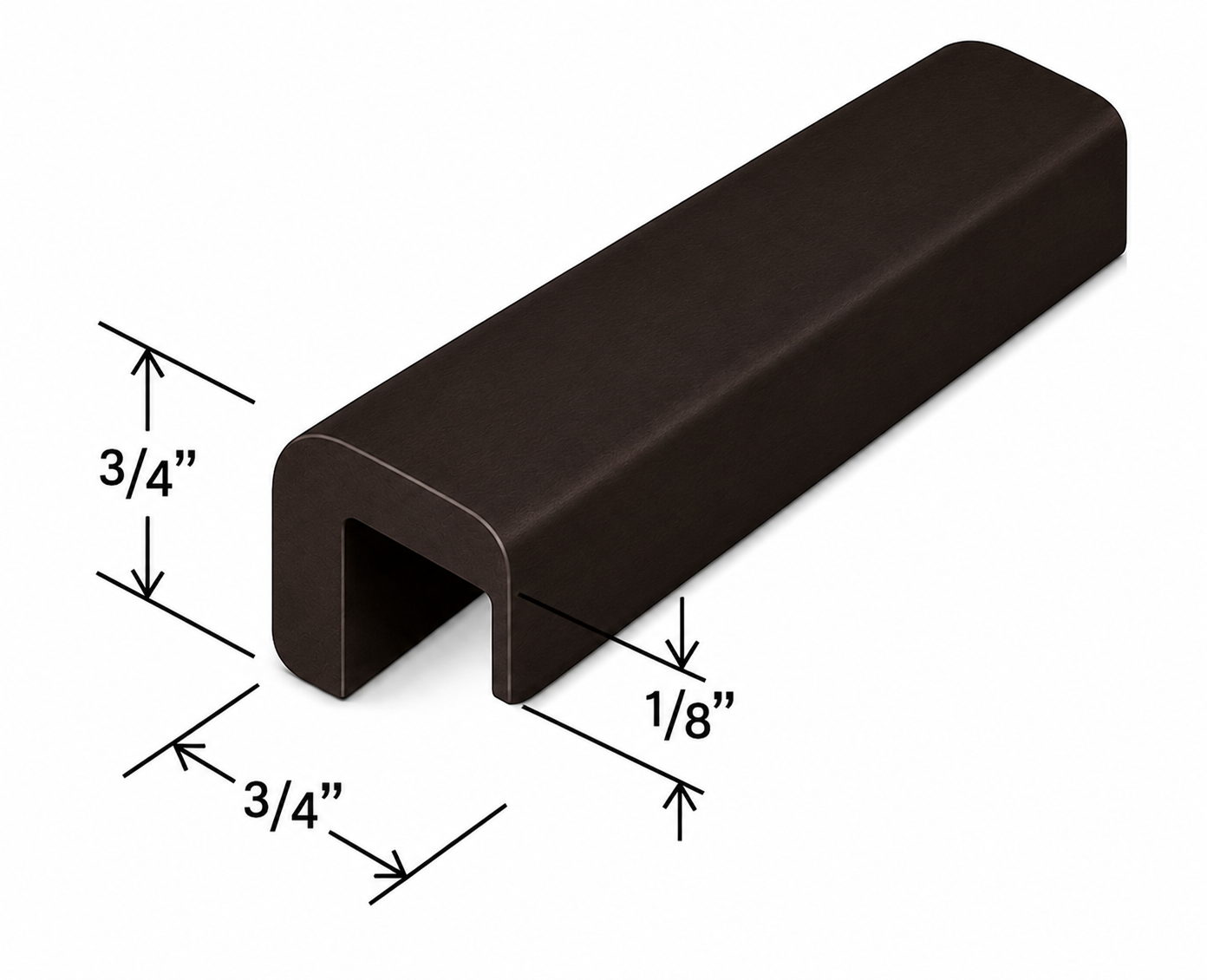 OCM8 Outside Corner Moulding | 96" Wide x 3/4" High x 3/4" Deep | Launch Cabinet Collection