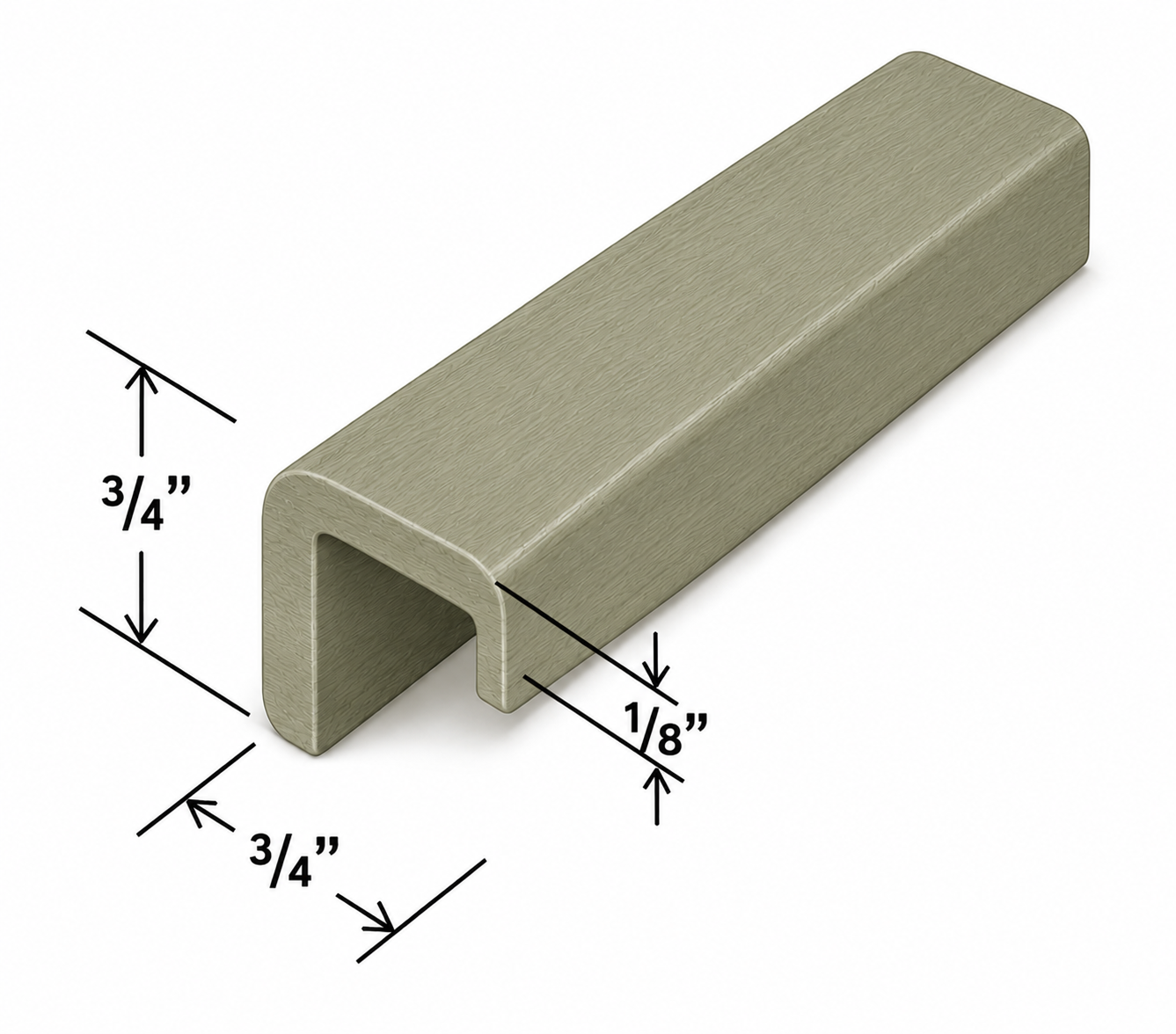 OCM8 Outside Corner Moulding | 96" Wide x 3/4" High x 3/4" Deep | Launch Cabinet Collection
