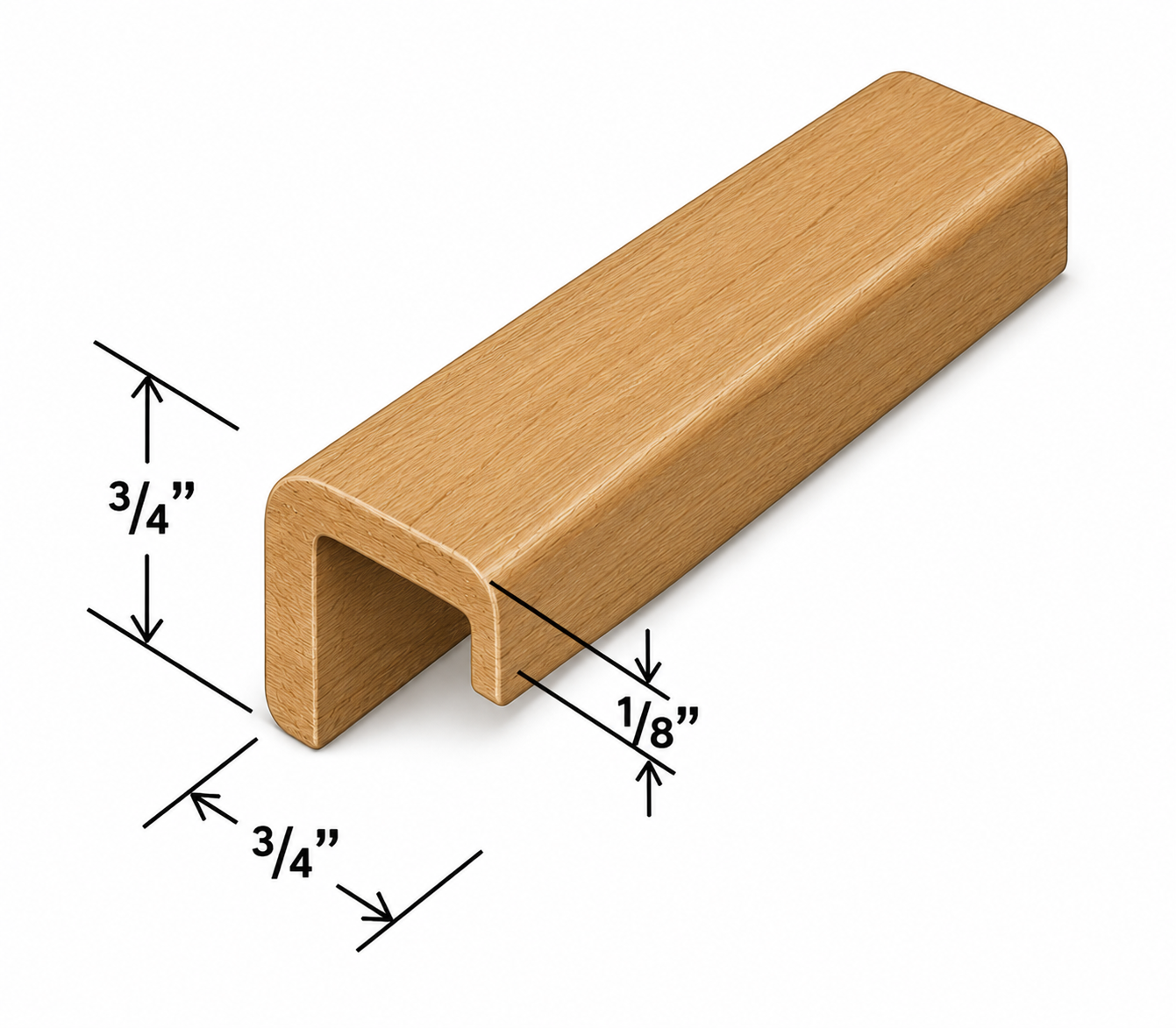 OCM8 Outside Corner Moulding | 96" Wide x 3/4" High x 3/4" Deep | Launch Cabinet Collection