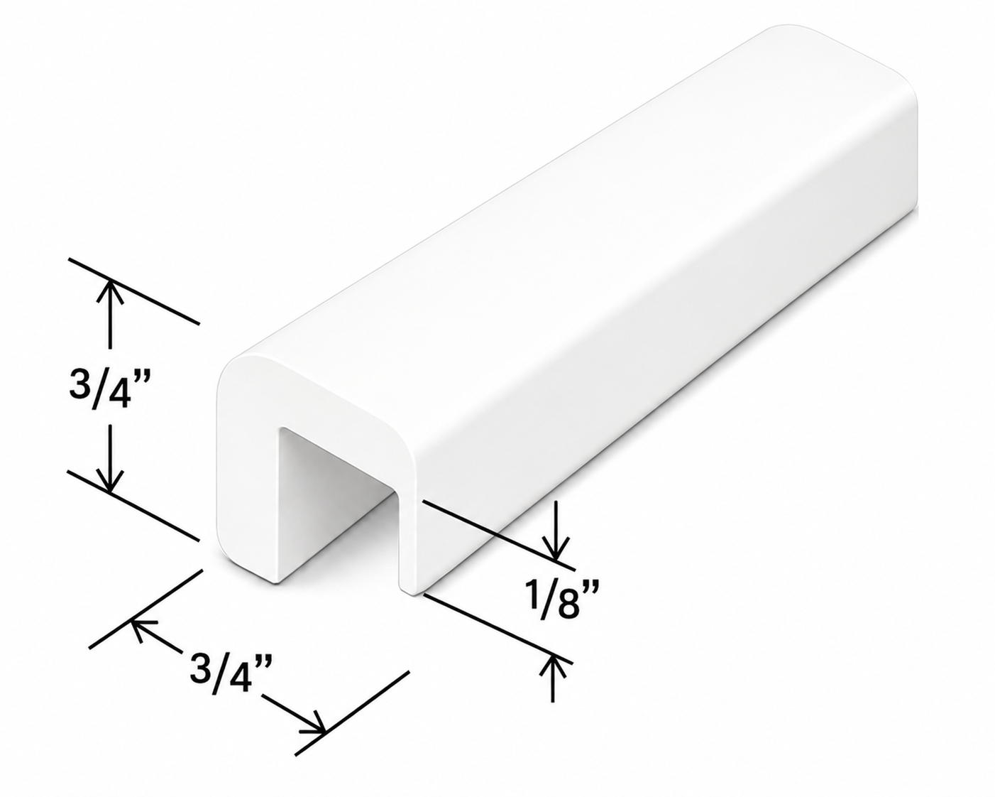 OCM8 Outside Corner Moulding | 96" Wide x 3/4" High x 3/4" Deep | Launch Cabinet Collection