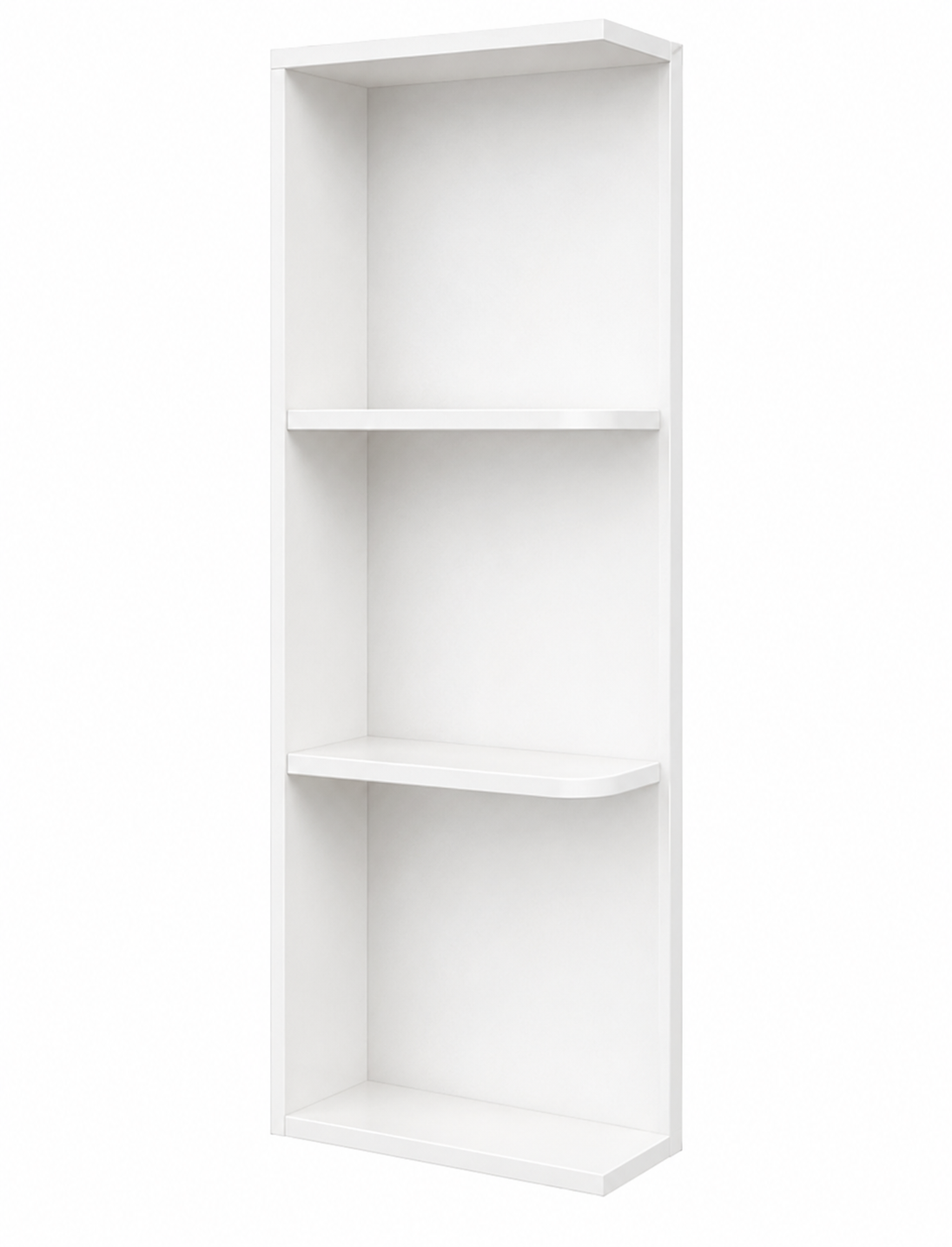 OE636 Launch Collection Shaker Wall End Shelf | 6"W x 36"H x 12"D | 3 Shelves