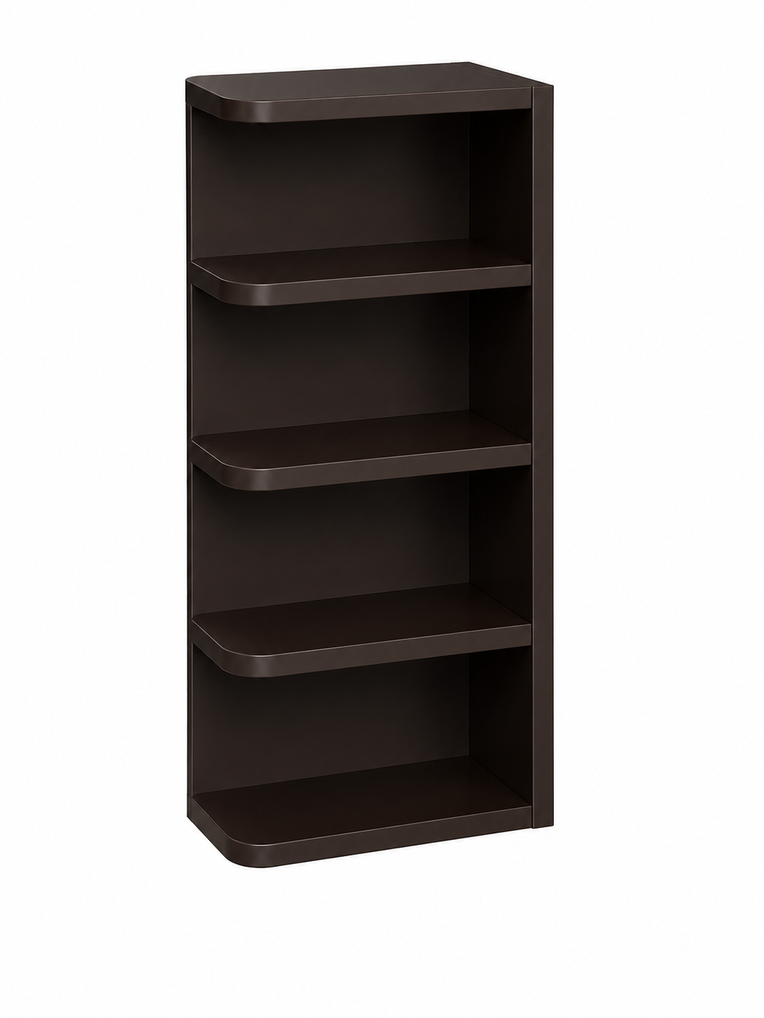 OE636 Launch Collection Shaker Wall End Shelf | 6"W x 36"H x 12"D | 3 Shelves