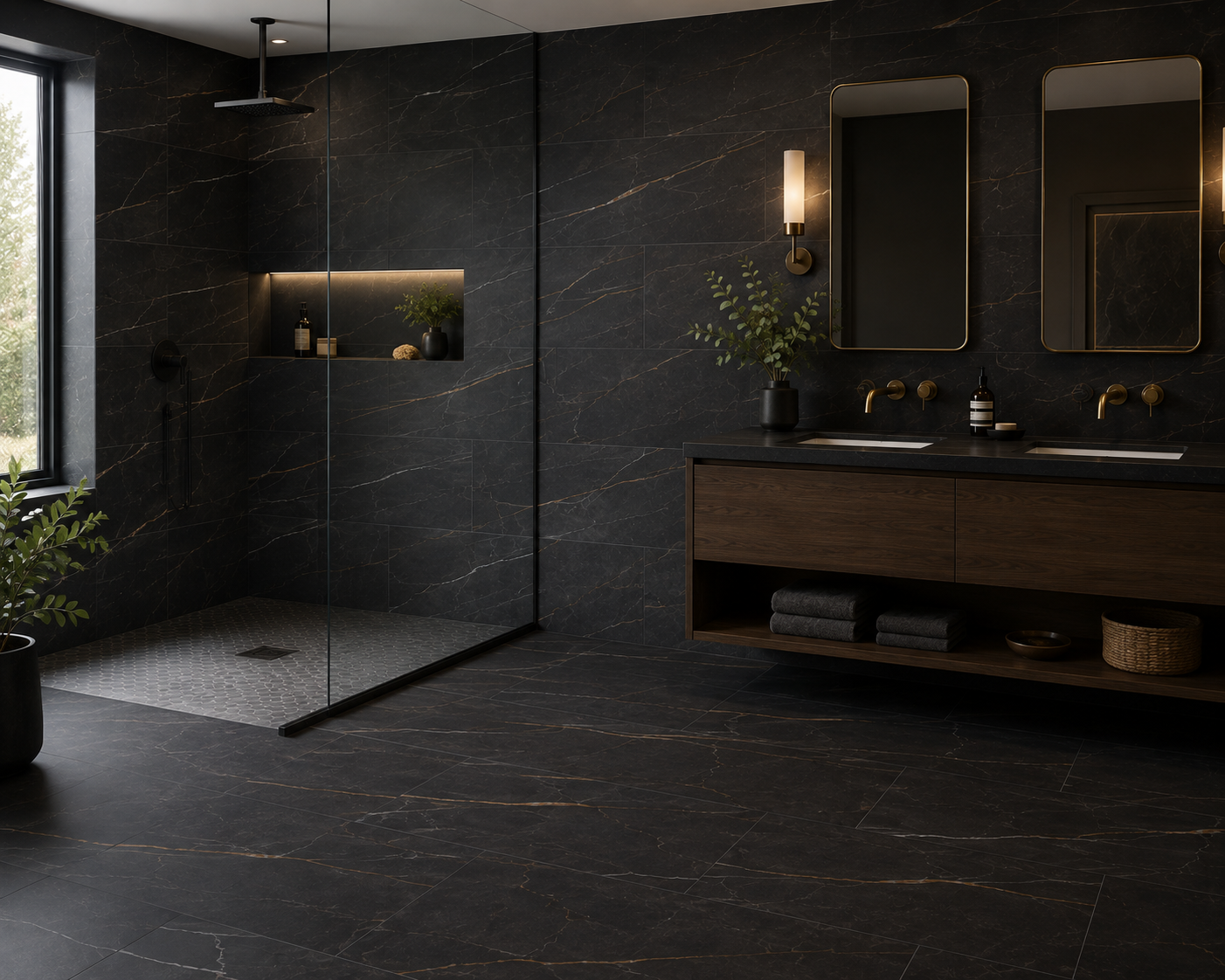 Daltile Perpetuo Infinite Black Matte 12" x 24" Porcelain Tile | Spotlight Savings