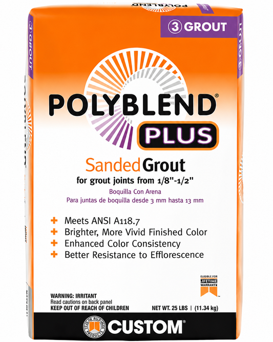 Custom Building Products Polyblend Plus Sanded Grout 25 lb - Oyster Gray (#386) | Spotlight Savings