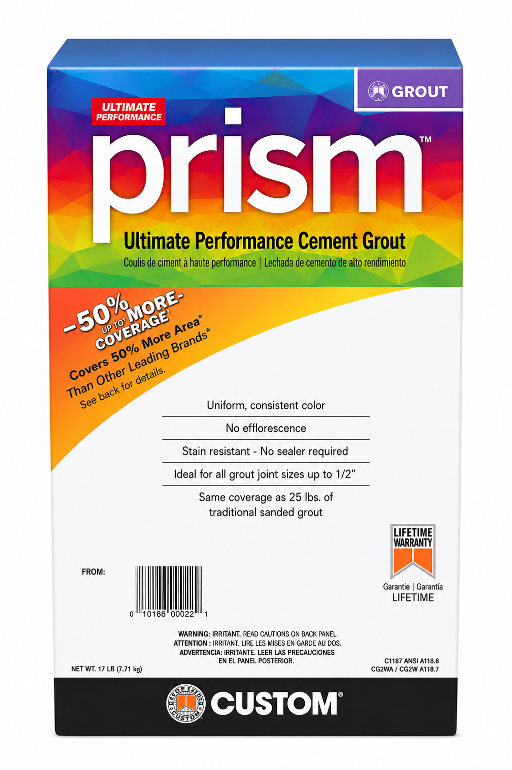 Prism Ultimate Performance Grout 17 lb - Charcoal | Spotlight Savings