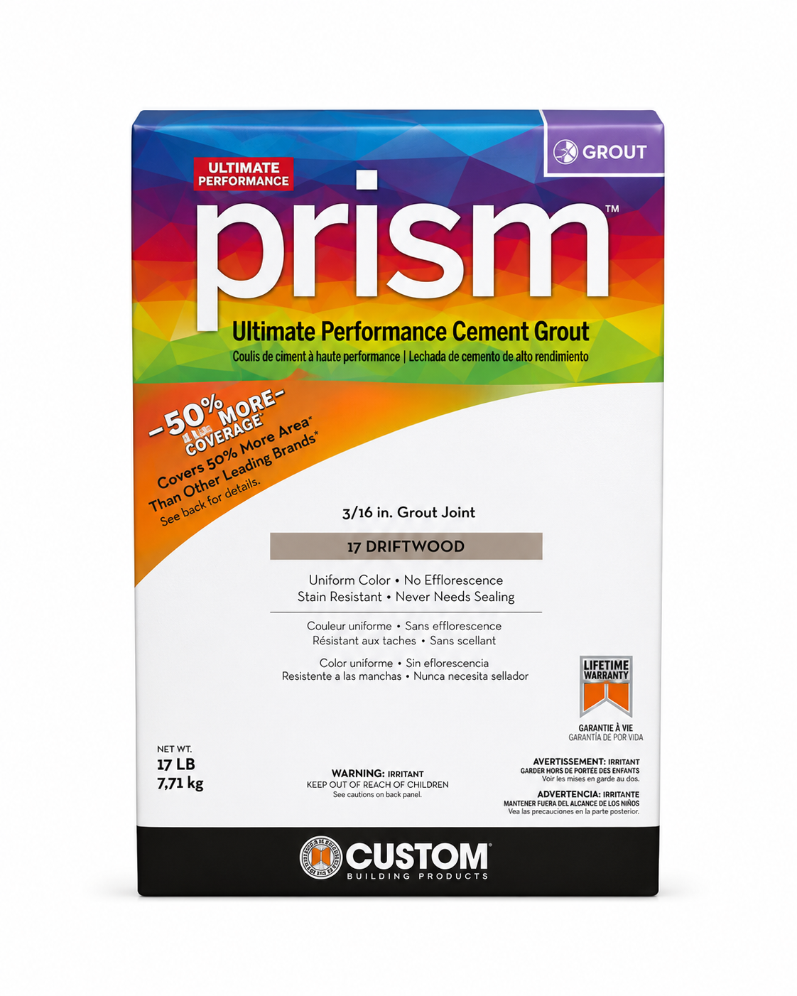 Prism Ultimate Performance Grout 17 lb - Driftwood | Spotlight Savings