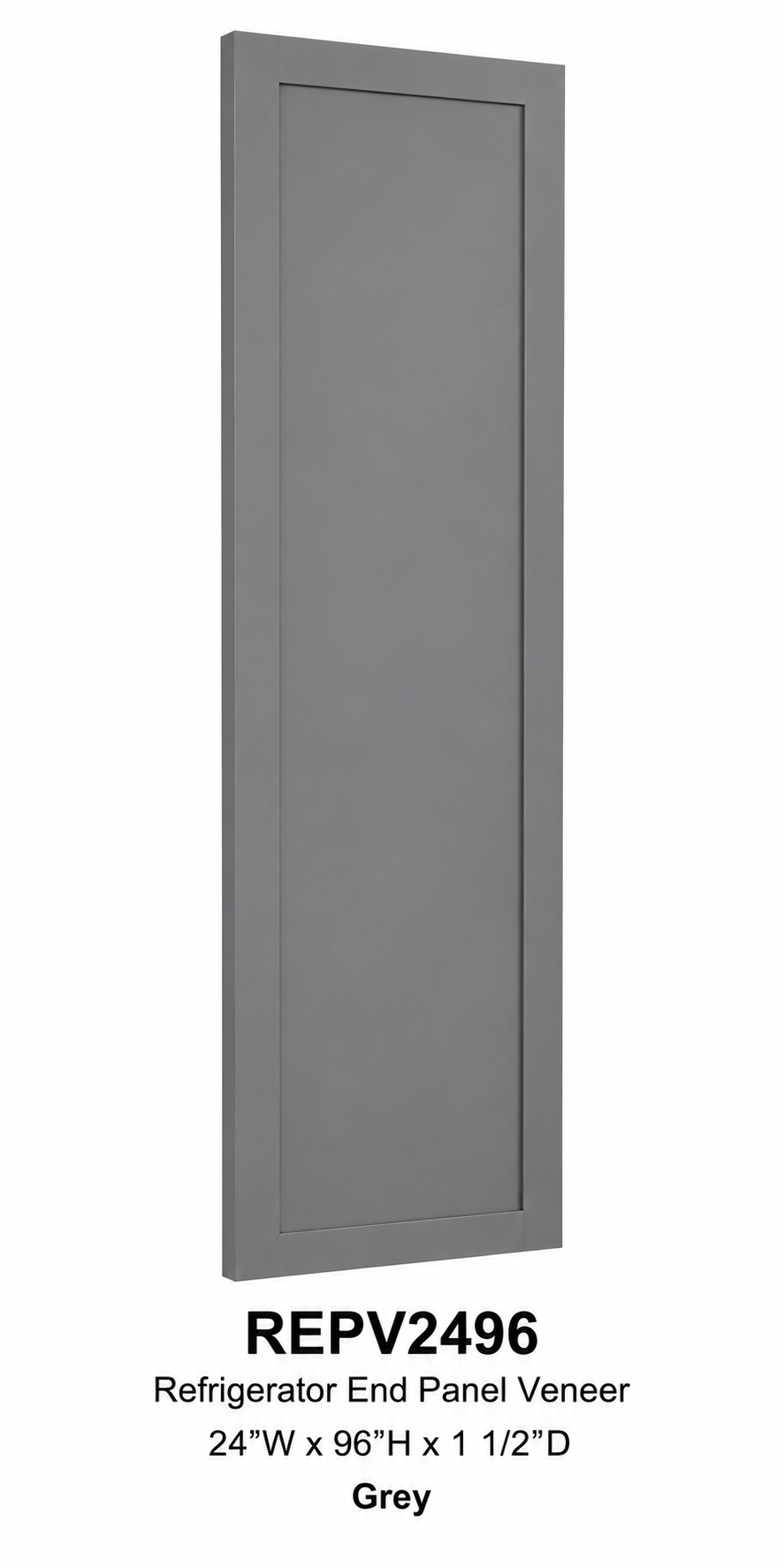 REPV2496 Refrigerator End Panel Veneer | 24" Wide x 96" High | Launch Cabinet Collection
