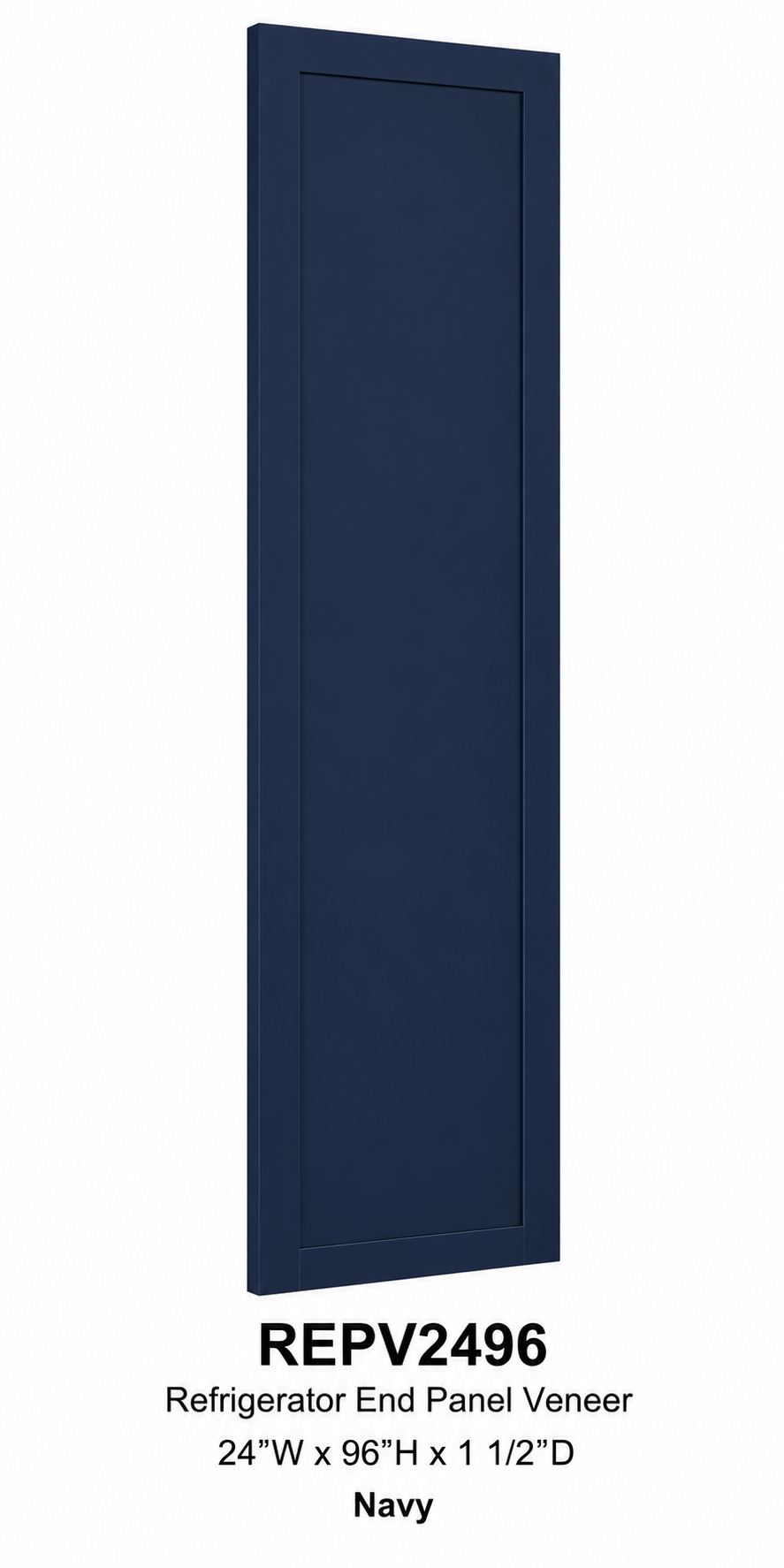 REPV2496 Refrigerator End Panel Veneer | 24" Wide x 96" High | Launch Cabinet Collection