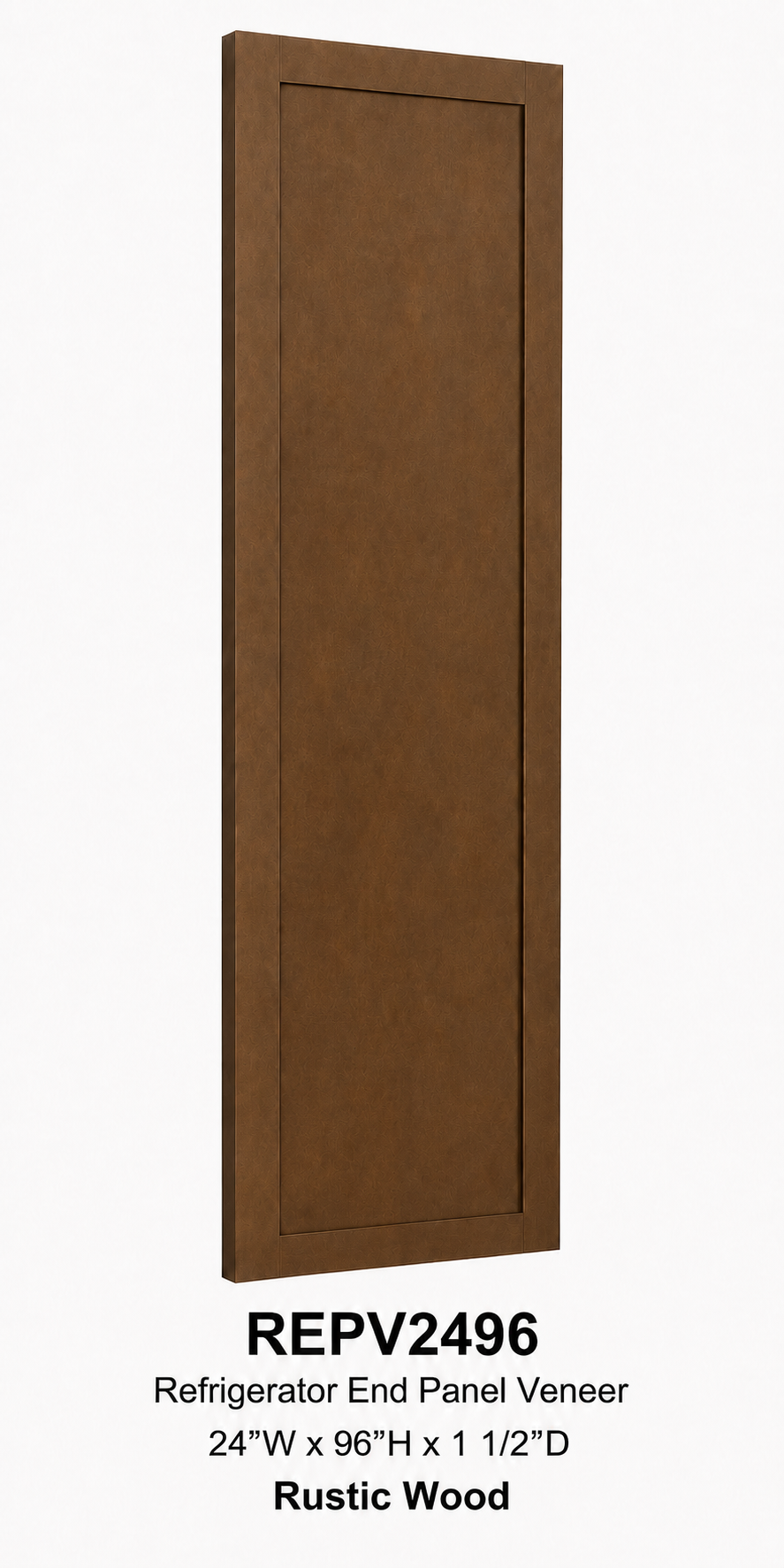 REPV2496 Refrigerator End Panel Veneer | 24" Wide x 96" High | Launch Cabinet Collection