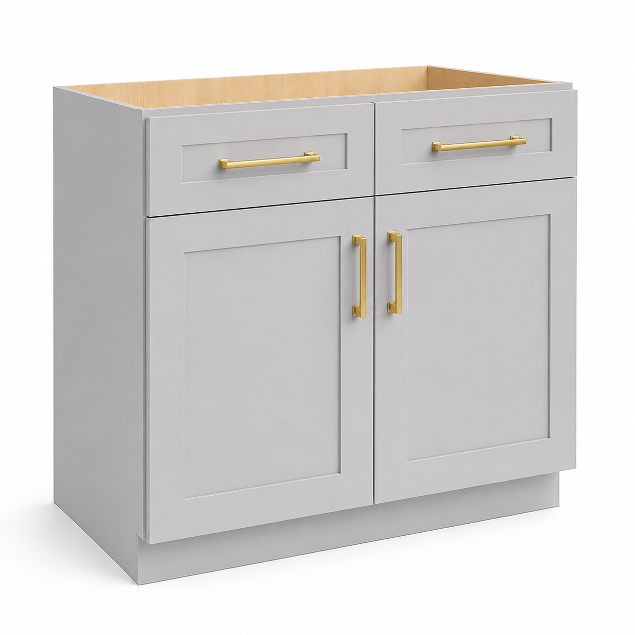 SB33 Sink Base Cabinet | 33" Wide x 34-1/2" High x 24" Deep | 2 Doors & 2 False Drawer Fronts | Launch Cabinet Collection