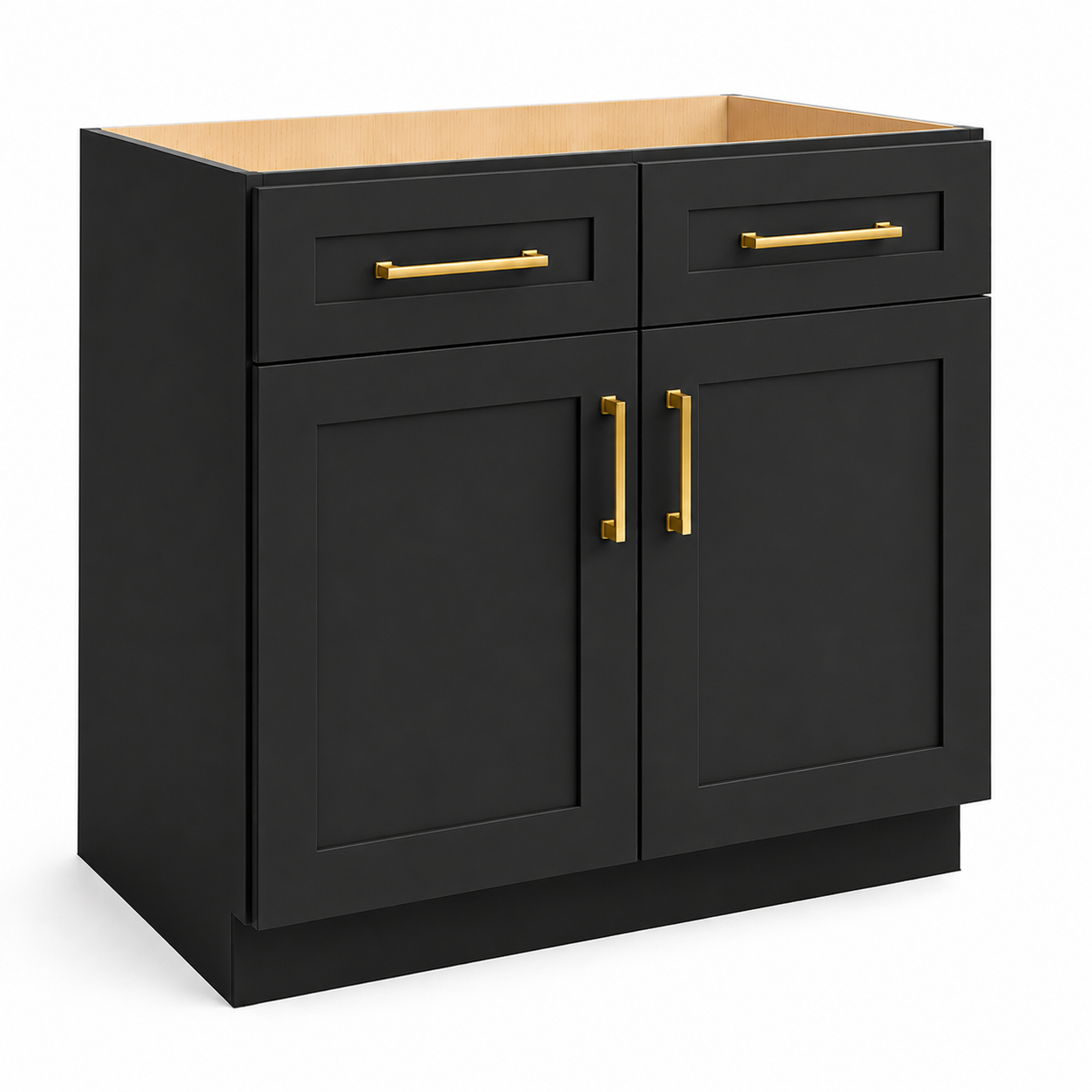 SB33 Sink Base Cabinet | 33" Wide x 34-1/2" High x 24" Deep | 2 Doors & 2 False Drawer Fronts | Launch Cabinet Collection