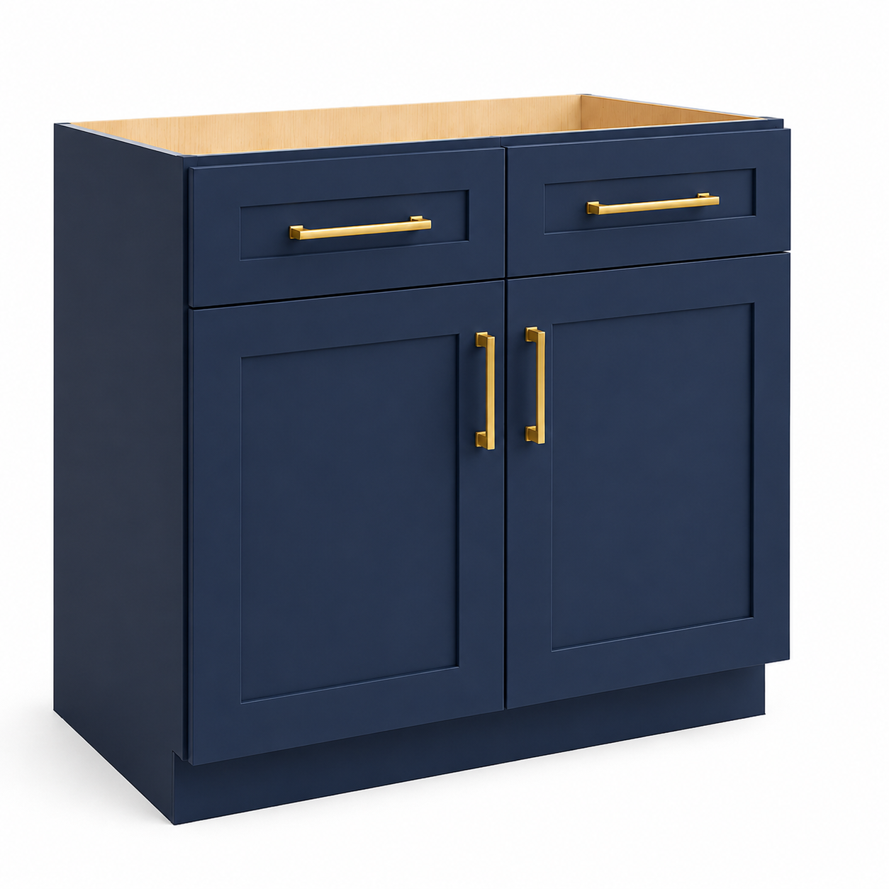 SB33 Sink Base Cabinet | 33" Wide x 34-1/2" High x 24" Deep | 2 Doors & 2 False Drawer Fronts | Launch Cabinet Collection