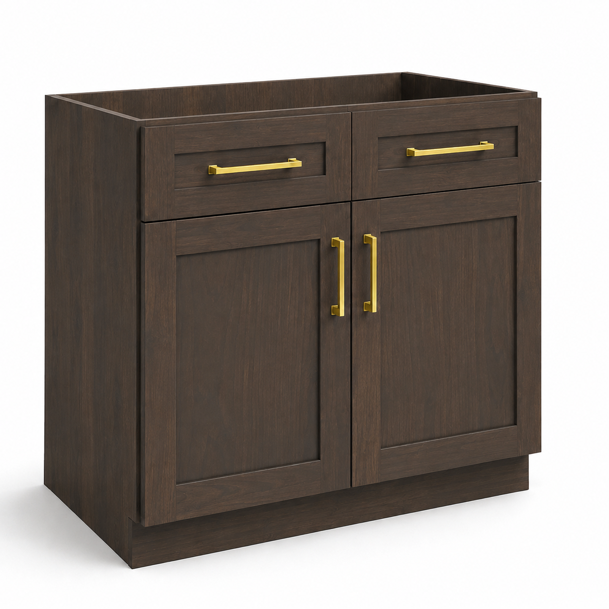 SB33 Sink Base Cabinet | 33" Wide x 34-1/2" High x 24" Deep | 2 Doors & 2 False Drawer Fronts | Launch Cabinet Collection