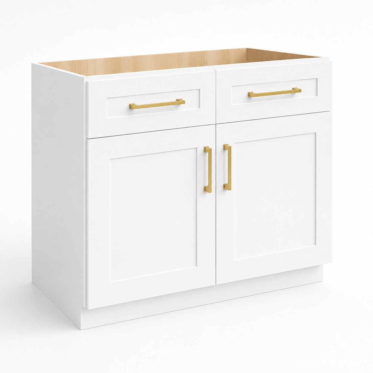 SB33 Sink Base Cabinet | 33" Wide x 34-1/2" High x 24" Deep | 2 Doors & 2 False Drawer Fronts | Launch Cabinet Collection