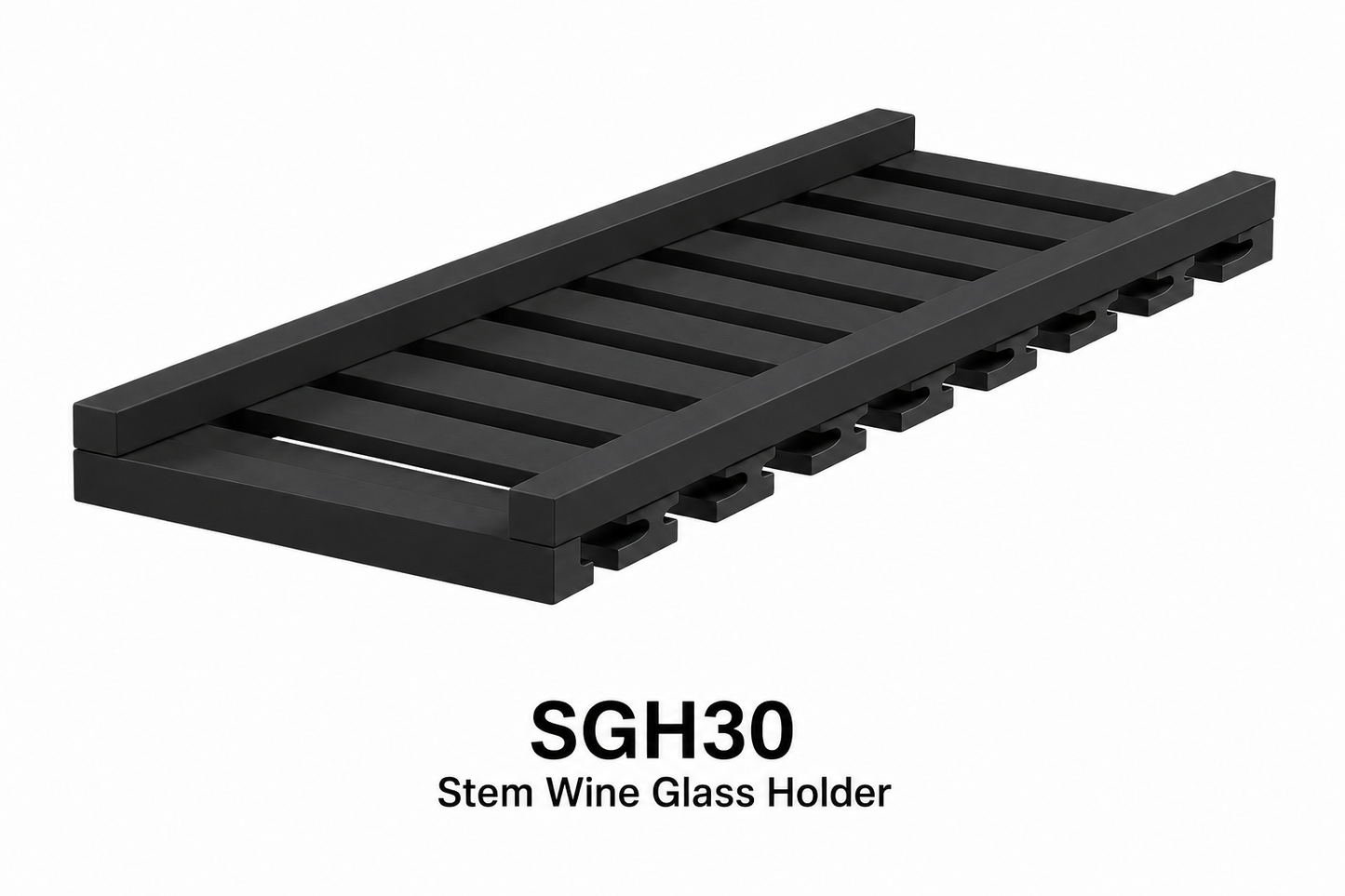 SGH30 Stem Wine Glass Holder | 30" Wide x 1-1/2" High x 12" Deep | Launch Cabinet Collection