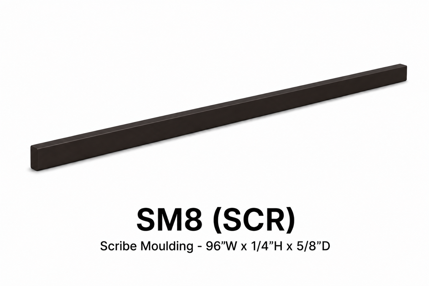 SM8 Scribe Moulding | 96" Wide x 1/4" High x 5/8" Deep | Launch Cabinet Collection