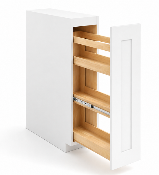 SPB9 | Spice Pull Base Cabinet | 9"W x 34-1/2"H x 24"D | Launch Cabinet Collection
