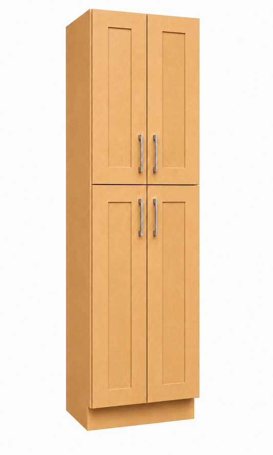 U248424 Utility Wall Pantry Cabinet | 24" Wide x 84" High x 24" Deep | 4 Doors | 5 Shelves | Launch Cabinet Collection