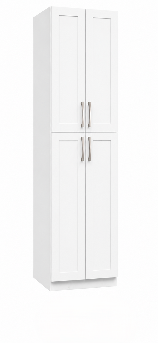 U249624 Utility Wall Pantry Cabinet | 24" Wide x 96" High x 24" Deep | 4 Doors | 5 Shelves | Launch Cabinet Collection