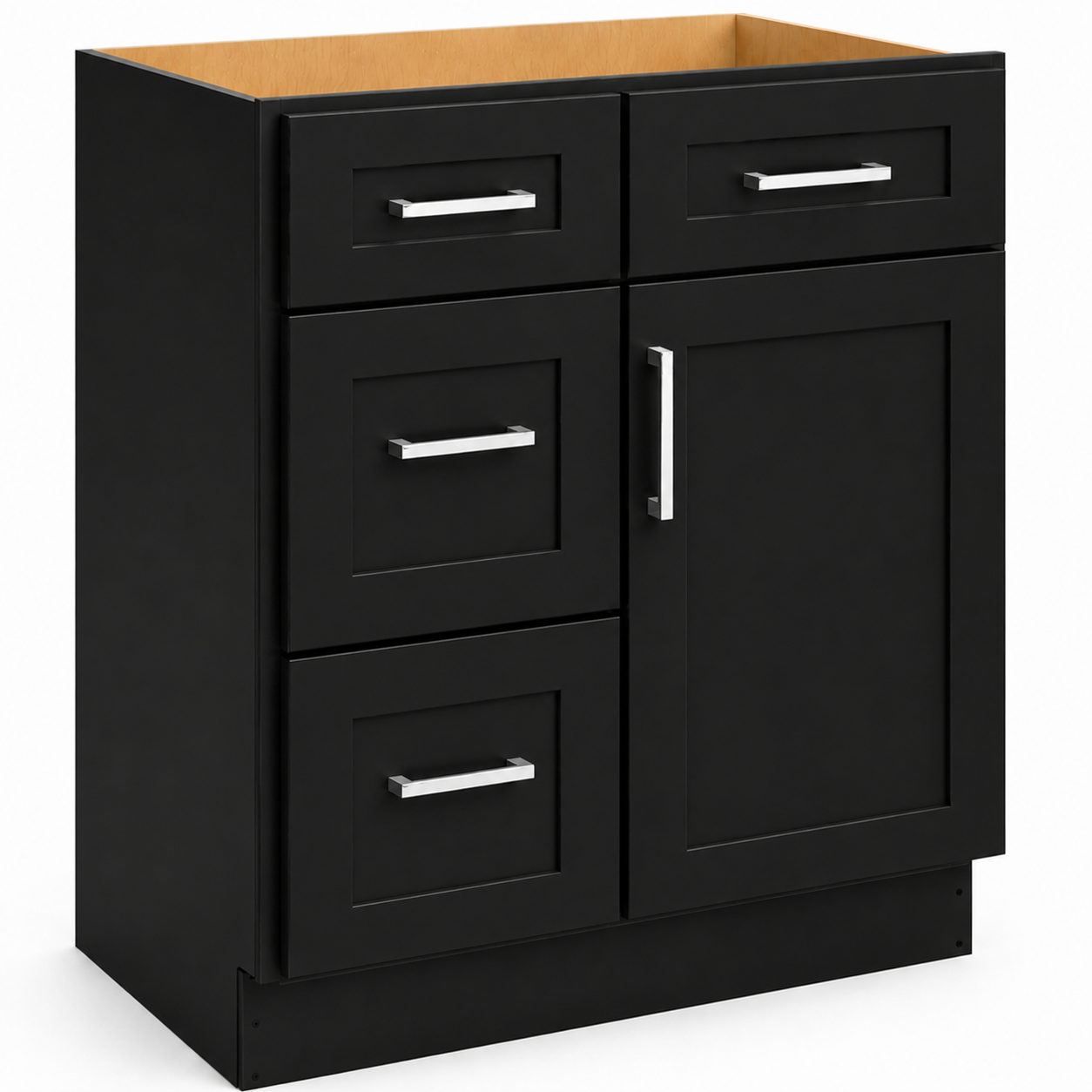 V3321DL Vanity Sink Base Cabinet | 33" Wide x 34-1/2" High x 21" Deep | 1 Door | 3 Left Drawers | Launch Cabinet Collection