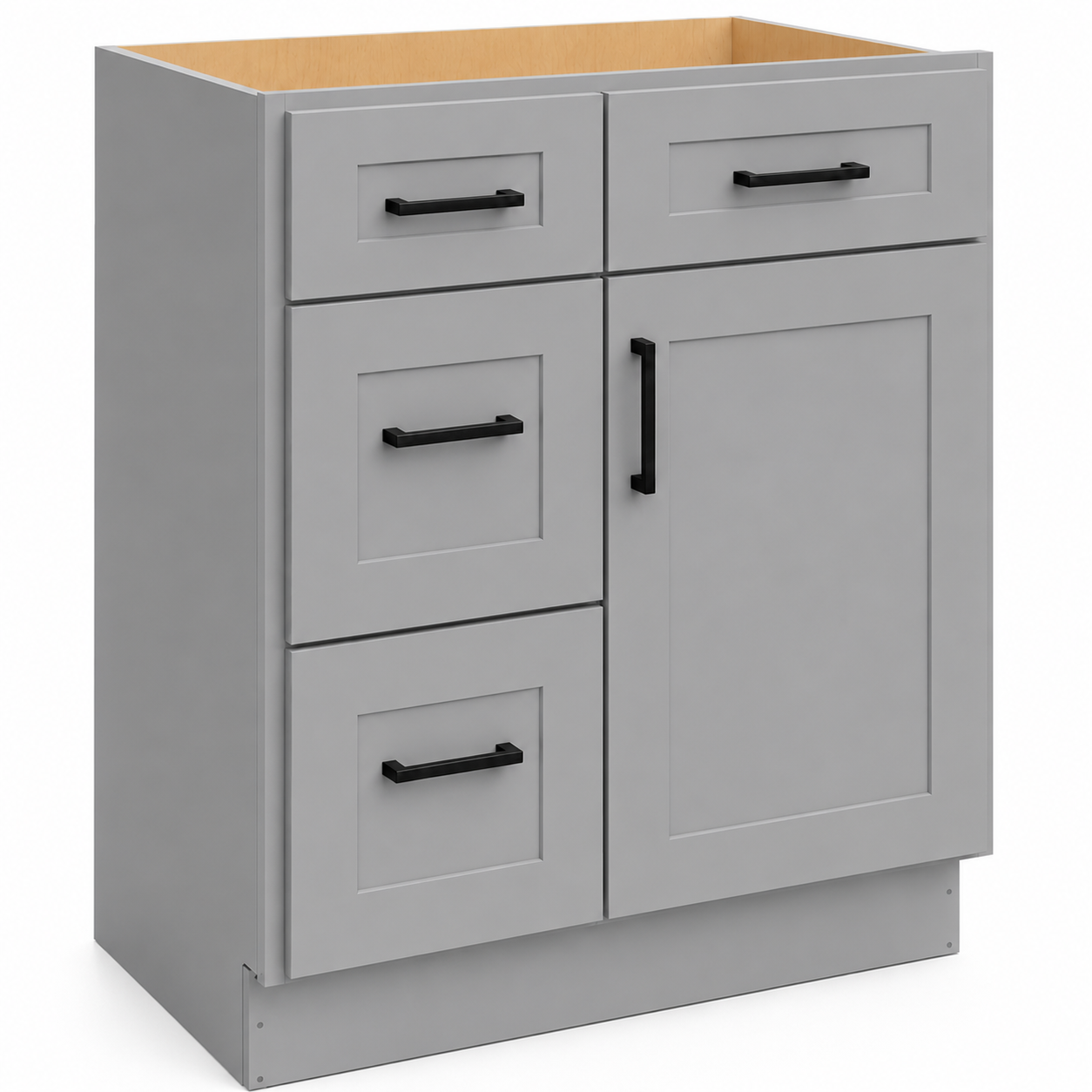 V3321DL Vanity Sink Base Cabinet | 33" Wide x 34-1/2" High x 21" Deep | 1 Door | 3 Left Drawers | Launch Cabinet Collection