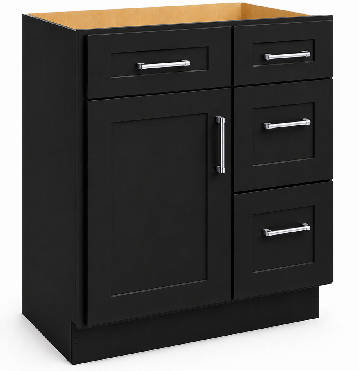 V3321DR Vanity Sink Base Cabinet | 33" Wide x 34-1/2" High x 21" Deep | 1 Door | 3 Right Drawers | Launch Cabinet Collection