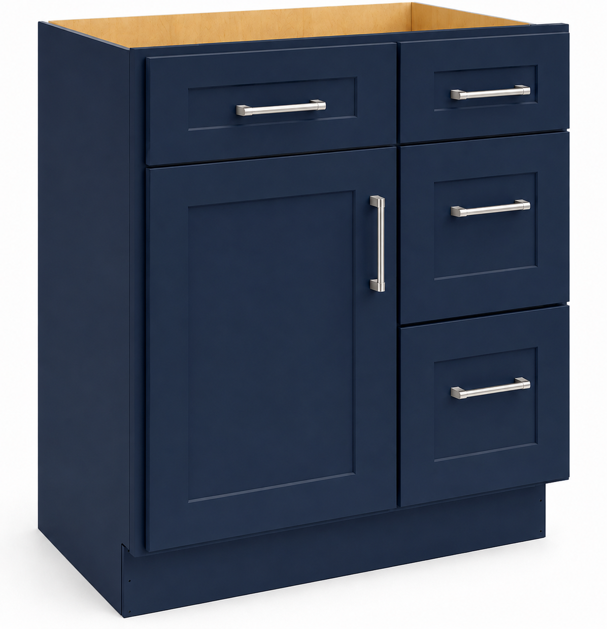 V3321DR Vanity Sink Base Cabinet | 33" Wide x 34-1/2" High x 21" Deep | 1 Door | 3 Right Drawers | Launch Cabinet Collection