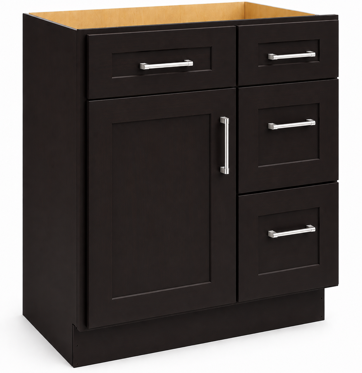 V3621DR Vanity Door/Drawer Base Cabinet | 36" Wide x 34-1/2" High x 21" Deep | Right-Hand Drawers | Launch Cabinet Collection